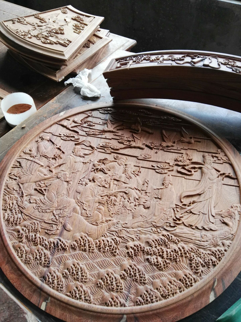 木工数控雕刻平面雕刻样品展示(图1)